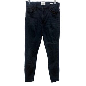 FRAME Ali High‎ Rise Cigarette Jeans Dark Wash Navy Blue Size 31 Slim Straight